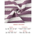 thumbnail image 5 of DARING DIVA Women's Striped Knit Long Sleeve Button Down Cardigan 2XL Purple, 5 of 6