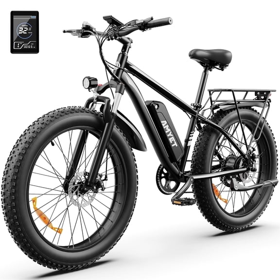 AMYET EB26 1000W Electric Bike for Adults, 48V 15Ah, 26" Fat Tire Ebike, E-Mountain Bicycle, UL2849