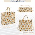 thumbnail image 6 of FORMRS Womens Corduroy Tote Bag Crossbody Shoulder Purse Handbag with Detachable Strap, Beige Sunflower Pattern, 6 of 7