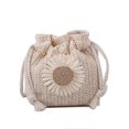 thumbnail image 1 of Bolso Tejido de Paja Lindo Ins Mensajero de Un Hombro Blanco, 1 of 5