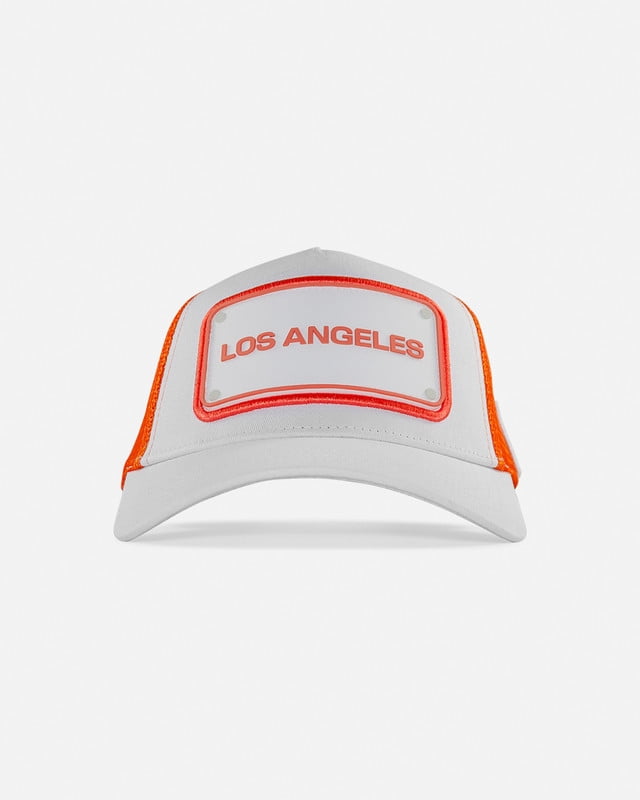 FIFA World Cup 2026 Rubber Host City Patch Trucker Soccer Cap - Los Angeles