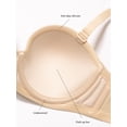 thumbnail image 7 of Wingslove Women's Strapless Push Up Bra Plus Size Full Figure Underwire Multiway Contour Bra,Nude 34B, 7 of 7