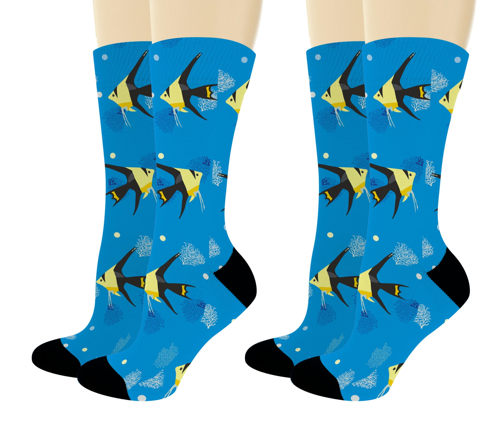 personalized fashion socks Underwater,Monochrome Ocean Theme,socks women