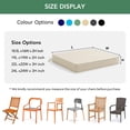 thumbnail image 3 of Outdoor Chair Cushions Set of 4, Waterproof & Fade Resistant Seat Cushion for Patio Furniture - 18.5 x 16 x 2 Inch Chair Pads with Ties and Hidden Zipper, Beige, 3 of 8