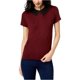 thumbnail image 2 of maison Jules Camiseta básica con cuello de encaje para mujer, rojo, extragrande Maison Jules Camiseta básica, 2 of 2