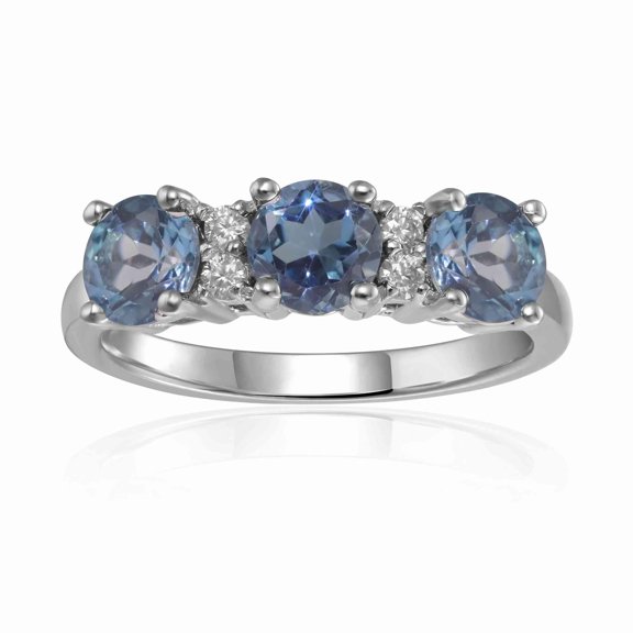 London Blue Topaz Three Stone Ring