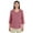 BURGUNDY HEATHER, variant on Devon & Jones Women's Central Cotton Blend Melange Knit Top - DG230W