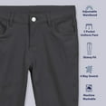 thumbnail image 3 of Educated Uniforms Girls 4-20 Adjustable Waist Skinny Stretch School Pant Grey 20, 3 of 5