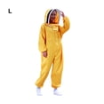 thumbnail image 3 of Matsuzay Ropa de apicultor de cuerpo completo de algodón ligero y portátil amarillo hecha con traje de apicultor de algodón Jardín y Patio amarillo l, 3 of 6