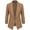 WSK2324-KHAKI, variant on Women's 3/4 Sleeve Blazer Open Front Cardigan Jacket Work Office Blazer XXL KHAKI
