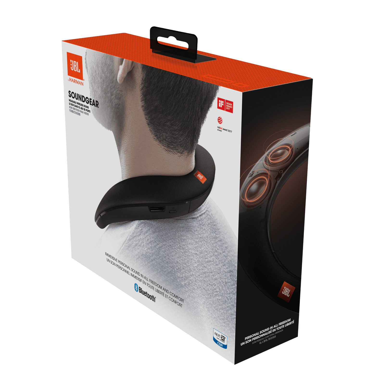 JBL SOUNDGEAR Wearable Wireless Bluetooth Headphones, Black