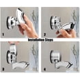 thumbnail image 5 of Soporte de ducha de mano reemplazable con ventosa de gran capacidad de adsorción sin taladrar Soporte de ducha de mano para montaje en pared con ventosa para baño, 5 of 5