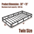 thumbnail image 2 of COMASACH Base de Matelas à Sommier Intelligent en Métal de 9 Pouces, Format Simple, 2 of 7