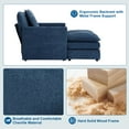 thumbnail image 5 of Domiluxe Chenille Accent Chair with Ottoman,Comfy Deep Single Seat Sofa with Pillow,Upholstered Armchair for Living Room Bedroom Office Apartment,Blue, 5 of 7