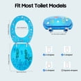 thumbnail image 3 of Resin U/V type Toilet Seat Aquarium Seat Blue Sea Fish Shells Shape Toilet Seat, 3 of 13