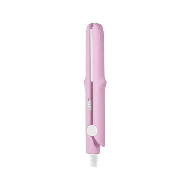 Pisexur Belleza Maquillaje Mini plancha de pelo con rizado directo, rizador de pelo de doble propósito que no daña la férula de generación de energía.para mujeres y hombres