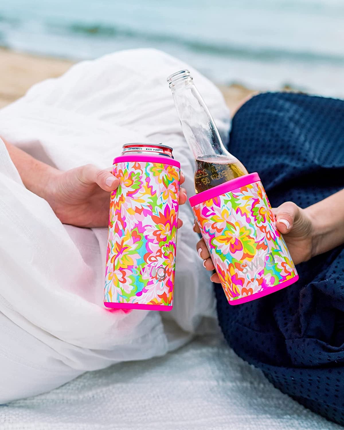 Swig Life Skinny Can Coolie – Neopren-Hülle Für Schlanke Dosen & Flaschen (12 Oz), Isoliert, Mit Tasche