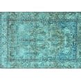 thumbnail image 1 of Ahgly Company Indoor Rectangle Persian Light Blue Traditional Area Rugs, 2' x 5', 1 of 4