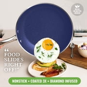 Granitestone Diamond 20 Pc Pots and Pans Set Non Stick Cookware Set with Mineral and Diamond Coating, Pot and Pan Set with Bakeware Set and Utensils, Non Stick Pots and Pan Set, Blue