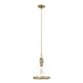 thumbnail image 2 of Hunter - Van Nuys 1-light Alturas Gold, Small Pendant Light, Dimmable, Transitional Style, Bell Shaped, for Bedrooms, Dining, Living Rooms - 19345, 2 of 8