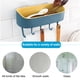 thumbnail image 2 of Soporte de estante de almacenamiento de baño montado en la pared Inodoro Cocina Estante de plástico Toalla Organizador de cepillo cosmético Methold HA000469-03B, 2 of 6