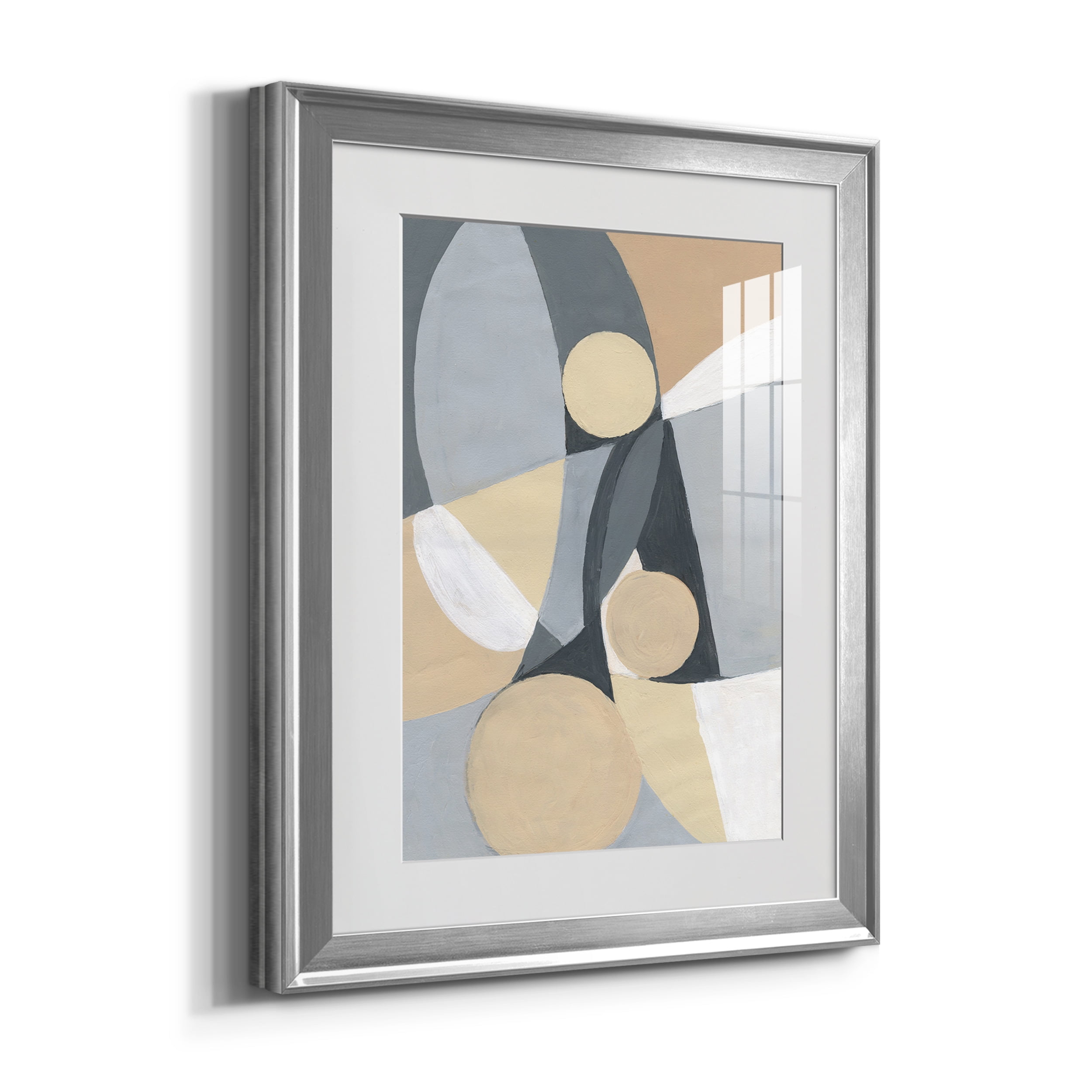 &nbsp;A Soft Jeweled Geometric II Premium Framed Prints Set of 3 - Ready to Hang - 18 x 24 Each - Silver Frame