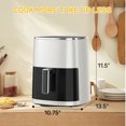 thumbnail image 4 of Beddle 6 Qt Compact Air Fryer with Digital LED Touchscreen 400°F Electric Hot Oven, Oilless Multifunctional Cooker with Auto Shut-Off,Beige, 4 of 7