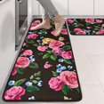 thumbnail image 2 of Kitchen Rugs Sets Of 2,Pioneer Flower Floral Print Pattern Anti Fatigue Kitchen Mat Rugs Non Slip Washable,Decorative Kitchen Floor Mats for Kitchen,Sink,Laundry,17"x47"+17"x47", 2 of 5