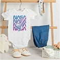 thumbnail image 3 of Vaporwave Shuttle NASA Worm Logo Romper Boys or Girls Infant Baby Brisco Brands 18M, 3 of 6