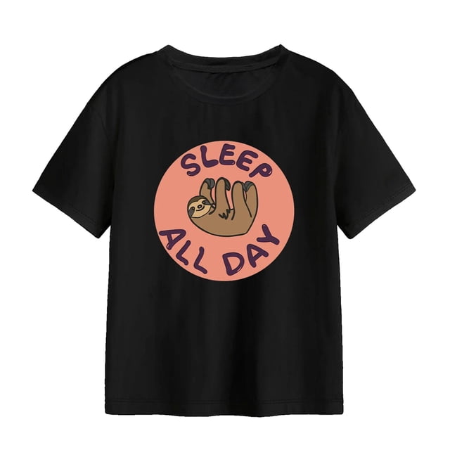 Camiseta de mujer Camiseta deportiva negra con cuello redondo para compras de viajes en la calle XL Yuyangstore Camiseta para mujer