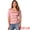 Pink, variant on Unique Bargains Women's Satin V Neck Short Sleeve Tie Waist Ruched Work Tops XL Champagne