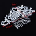 thumbnail image 5 of Sunjoy Tech Womens Wedding Flower Rhinestone Faux Pearl Hair Clip Bridal Hair Comb Jewelry, 5 of 5