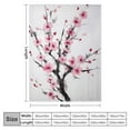 thumbnail image 4 of ONETECH  Pink Flower Sakura Plum Blossom Throw Blanket Cherry Japanese Asian Style Soft and Comfortable Flannel Big Blanket for Bedding Office Sofa and Chair Decor Gift, 4 of 6