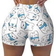 thumbnail image 2 of Haiem Scarf Bear No Front Seam Biker Shorts for Women Yoga Workout Gym Bike Shorts with Tummy Control Moisture-Wicking-Large, 2 of 9