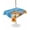 Sky Blue Light Yellow, variant on Outdoor Tablecloth with Umbrella Hole for Patio/Picnic/Party/Camping, Summer Ocean Waterproof Table Cloth Rectangle Table Cover Washable, Sea Beach Flip Flops Conch Flowers Sky Blue (54"x 80")
