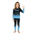 thumbnail image 3 of Halloween Pajamas, Family Matching Pajamas, Halloween Matching Family Pajamas Black Blue Bat Gradient Long Sleeve Set for Costume Party, Halloween Pajamas for Family, 10 Years, 3 of 5