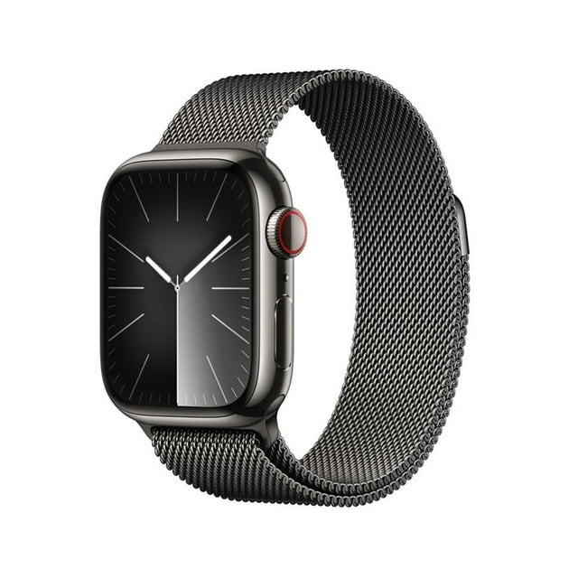 Smartwatch Apple Series 9 (GPS + Cellular)Caja de acero inoxidable Gris 41MM pulsera Milanese Loop Gris