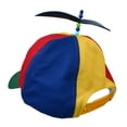 thumbnail image 5 of Nicky Bigs Novelties Rainbow Clown Propeller Hat - Funny Halloween Costume Accessory, Multi-Color, 5 of 7