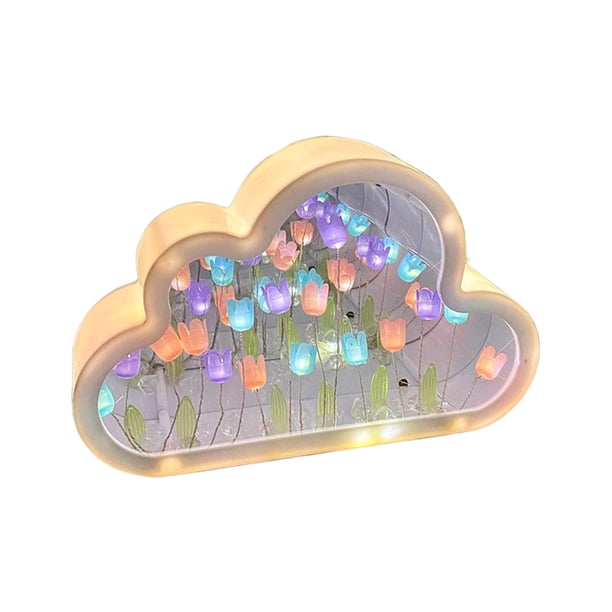 Lámpara de atmósfera Billuyoard luz nocturna de flor de mar de nube color