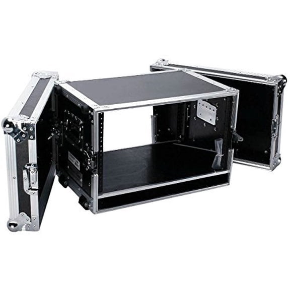 DEEJAYLED 6U Space DJ Rack W Handle & TBH6UEDHW