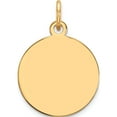 thumbnail image 1 of 14K Yellow Gold Plain .035 Gauge Circular Engravable Disc Charm (21 X 15) Made In United States xm605/35, 1 of 4