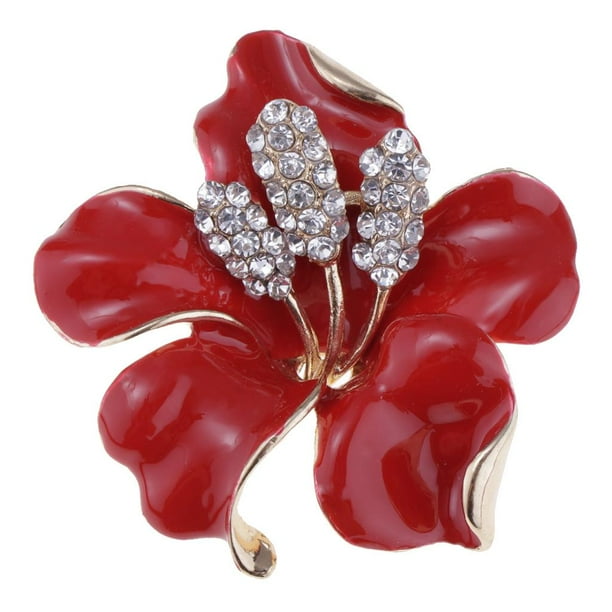 Broche De Amapola Rosa Hecho A Mano, Broche De Flor Con Cuentas, Regalo Para Ella - España