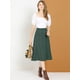 thumbnail image 3 of Falda estampada floral Allegra K Verde XS, 3 of 7
