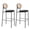 MultiColor, variant on LeisureMod Euston Modern Wicker Bar Stool with Black Powder Coated Steel Frame and Footrest, Set of 2 (Beige)