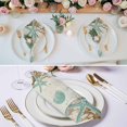 thumbnail image 2 of Aqua Coastal Starfish Cloth Napkins, Farmhouse Nautical Seahorse Coral Washable and Reusable Dinner Napkins Set of 4, Table Napkin for Kitchen Party Birthday Wedding Hotel Housewarming 20"x20", 2 of 8