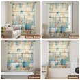 thumbnail image 6 of Vintage Beige Coastal Sheer Curtains 72" Long, Summer Beach Starfish Shell Coral Nautical Light Filering Curtains, Breathable Simi Curtain Privacy Drapes for Living Room Bedroom Window Treatment, 6 of 9