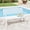 White, variant on Weather-Resistant Metal Outdoor Garden Bench - 50" Steel Patio Seat with Curved Backrest - Great for Backyard, Porch, Deck, Park