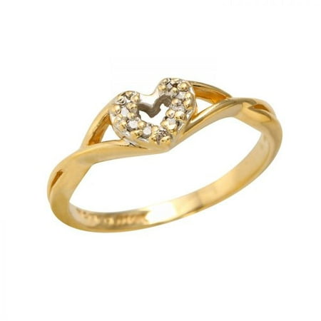 Foreli 0.019CTW Diamond 14K Yellow Gold Ring