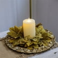 thumbnail image 2 of Beautynvta Fall Maple Leaf Candle Rings Wreath, Artificial Maple Leaf Candle Holder for Halloween Party Thanksgiving Home Table Centerpieces Decorations, 2 of 5