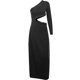 thumbnail image 4 of TRKIYQC Vestido Midi de un Hombro para Mujer, Vestido de Color Sólido con Recorte de Trenza de Manga Larga TRKIYQC moda, 4 of 9